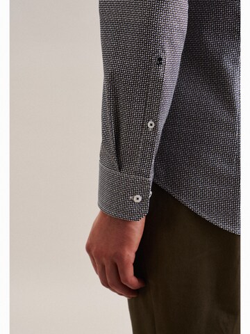 SEIDENSTICKER Slim fit Business Shirt 'Slim' in Grey