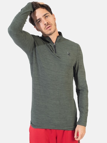 Spyder Sportsweatshirt in Groen: voorkant