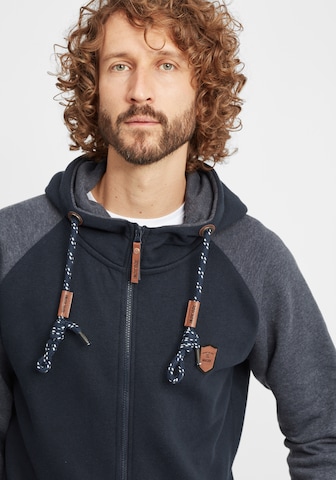 INDICODE JEANS Zip-Up Hoodie 'Terence' in Blue