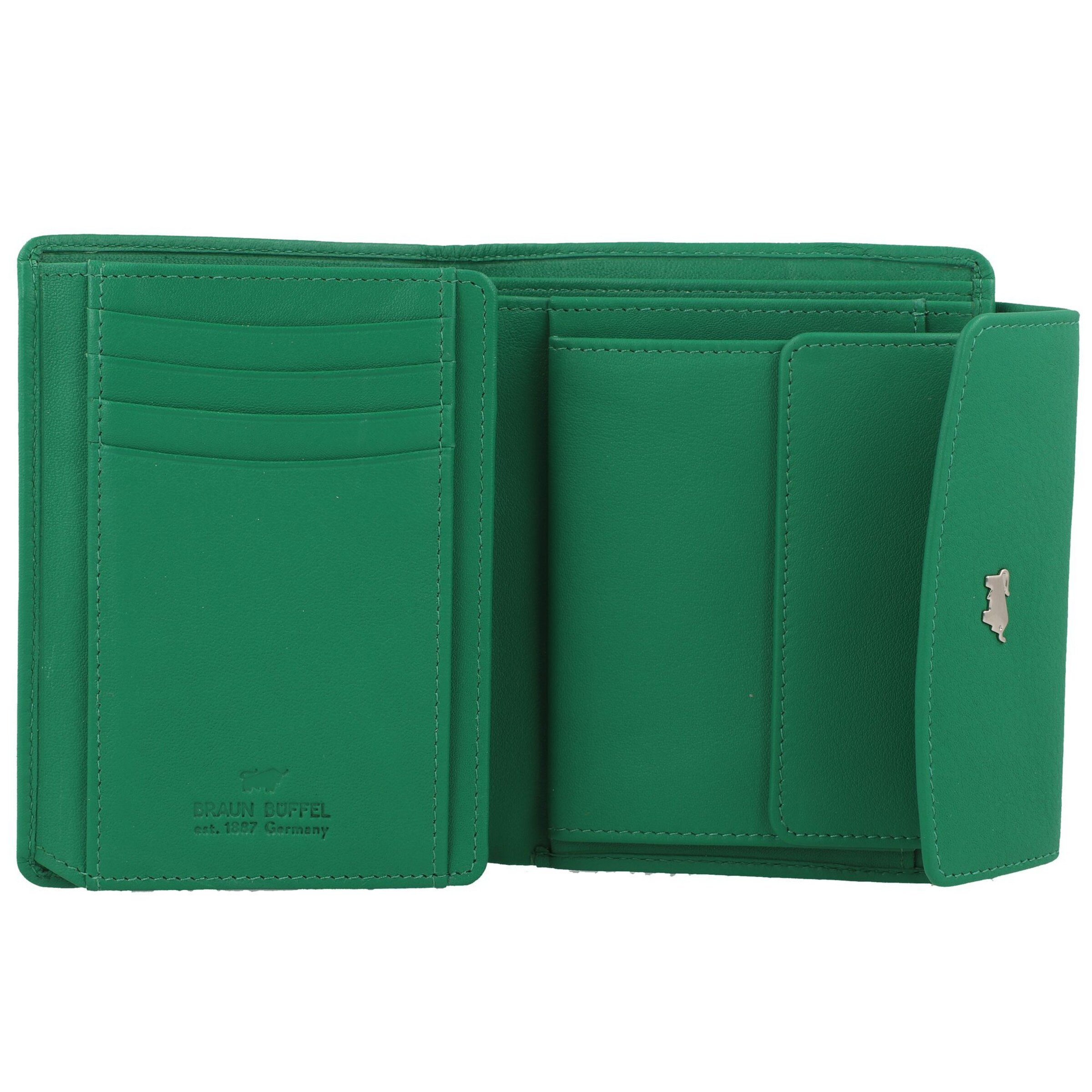 Braun Büffel Wallet 'Joy' in Green