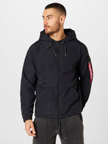 ALPHA INDUSTRIES - Chaqueta de entretiempo 'Expedition' en negro: frente