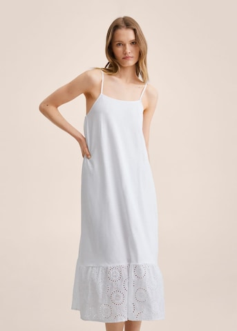 MANGO Letné šaty 'Dina' - biela: predná strana