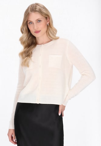 Cardigan 'Classic' DreiMaster Klassik en blanc : devant