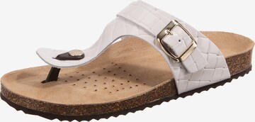 GEOX T-Bar Sandals 'D Brionia' in White: front