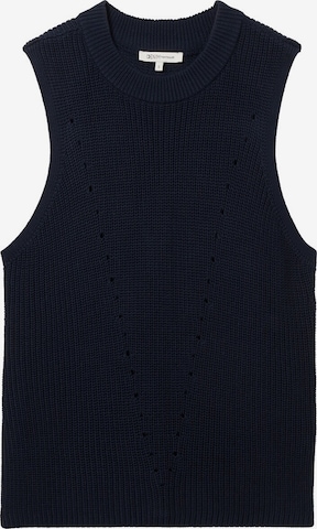 TOM TAILOR DENIM Knitted Vest in Blue: front