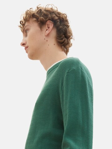 TOM TAILOR DENIM Sweater in Green