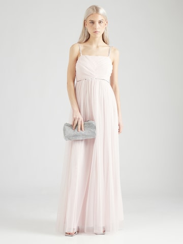 Maya Deluxe Evening Dress in Pink: front