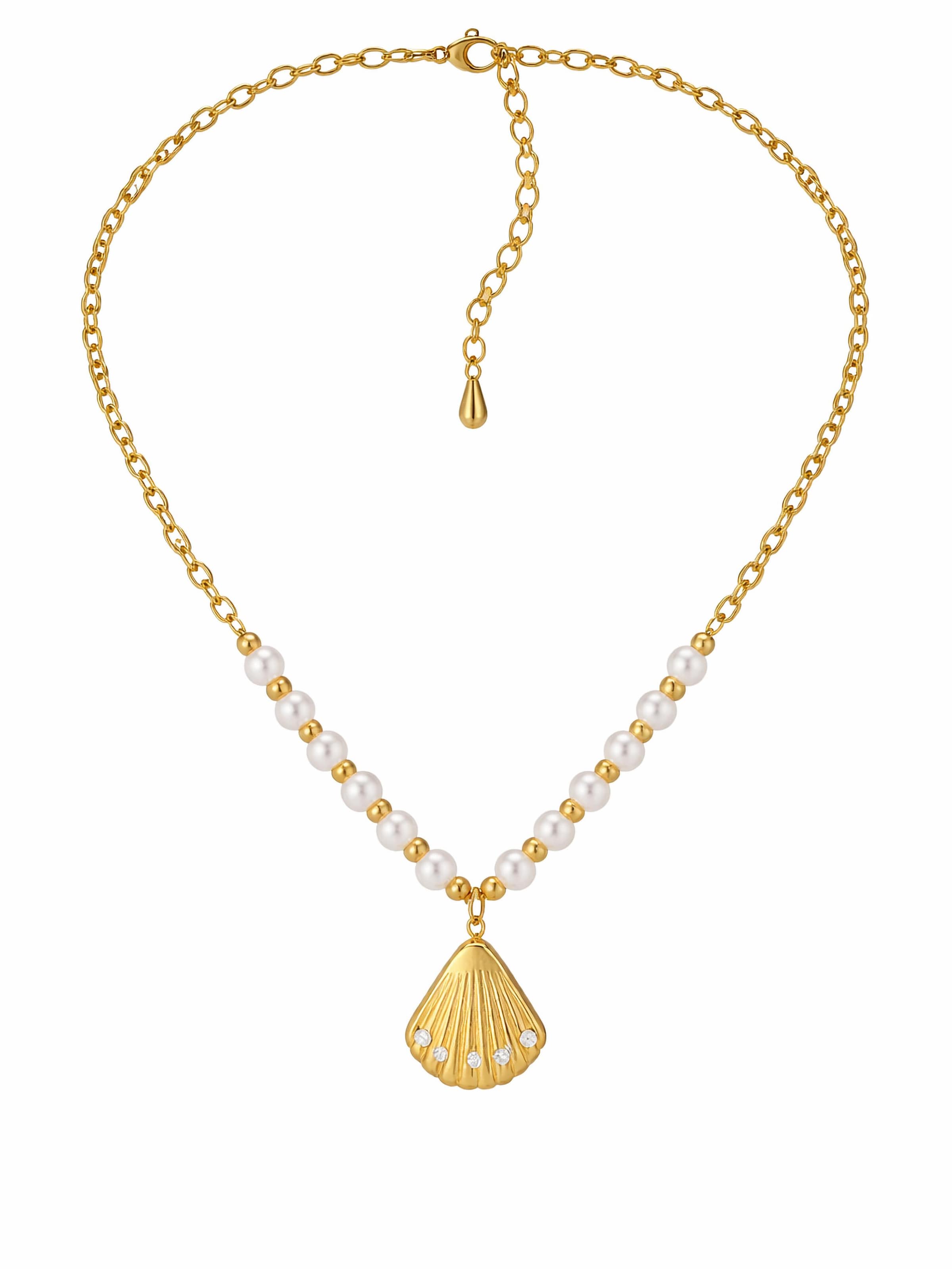 COLLEZIONE ALESSANDRO Kette 'Muschel'‌‌‌ in Onesize in gold, Produktansicht