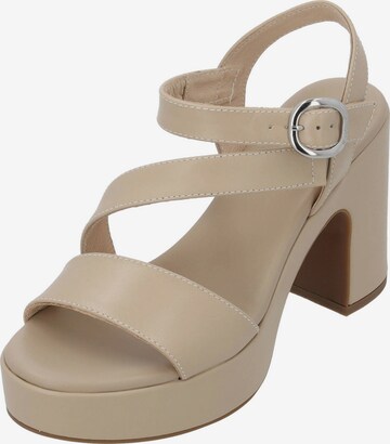 Nero Giardini Sandalen met riem in Beige: voorkant