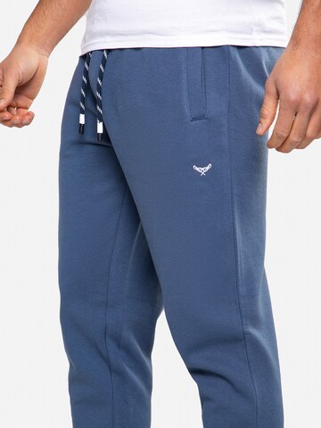 Threadbare Tapered Hose 'Trifoliate' in Blau