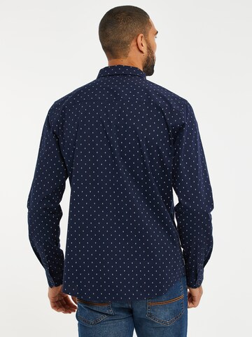 Threadbare Regular fit Overhemd 'Trim' in Blauw