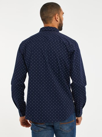 Threadbare Regular Fit Hemd 'Trim' in Blau