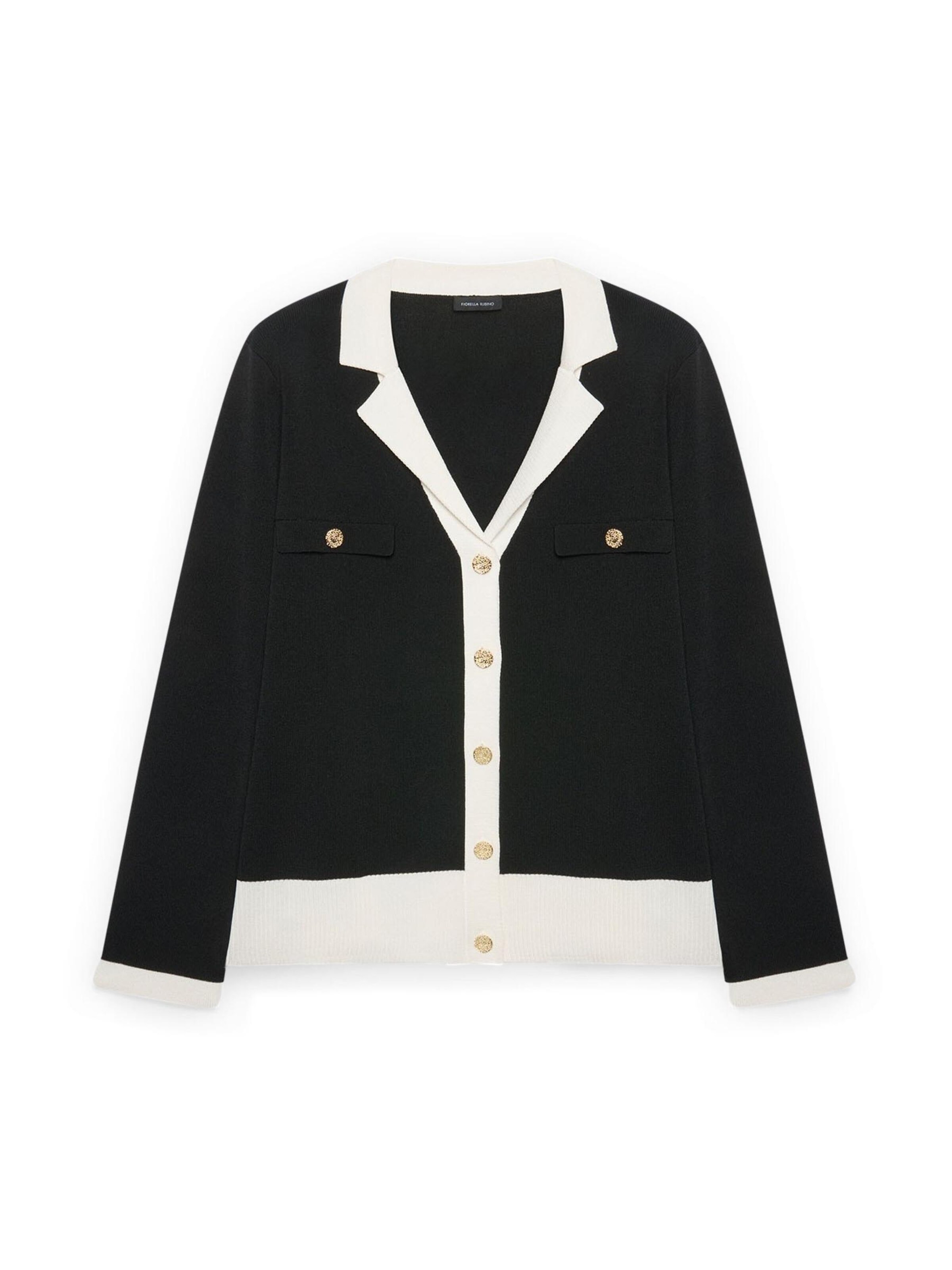 Cardigan Fiorella Rubino en noir : devant