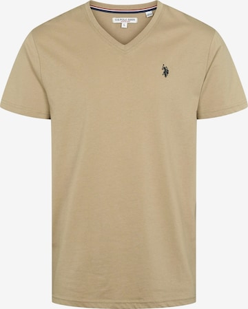 U.S. POLO ASSN. T-Shirt 'Cem' in Beige: Vorderseite