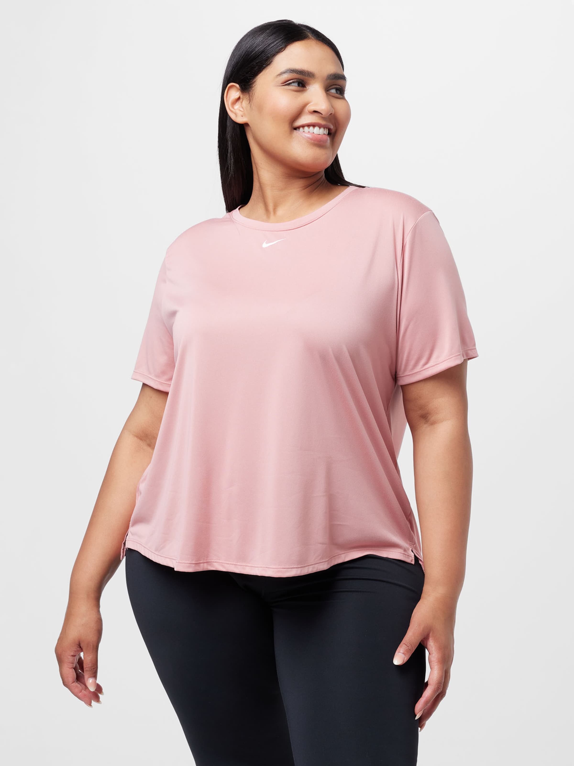 Black nike shirt with pink roses online