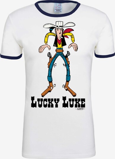 LOGOSHIRT T-Shirt 'Lucky Luke' in dunkelblau / mischfarben / weiß, Produktansicht