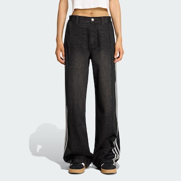 ADIDAS ORIGINALS Wide leg Jeans 'Firebird' in Zwart: voorkant