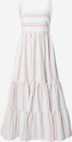 People Tree Dress 'Rainbow' in White: front