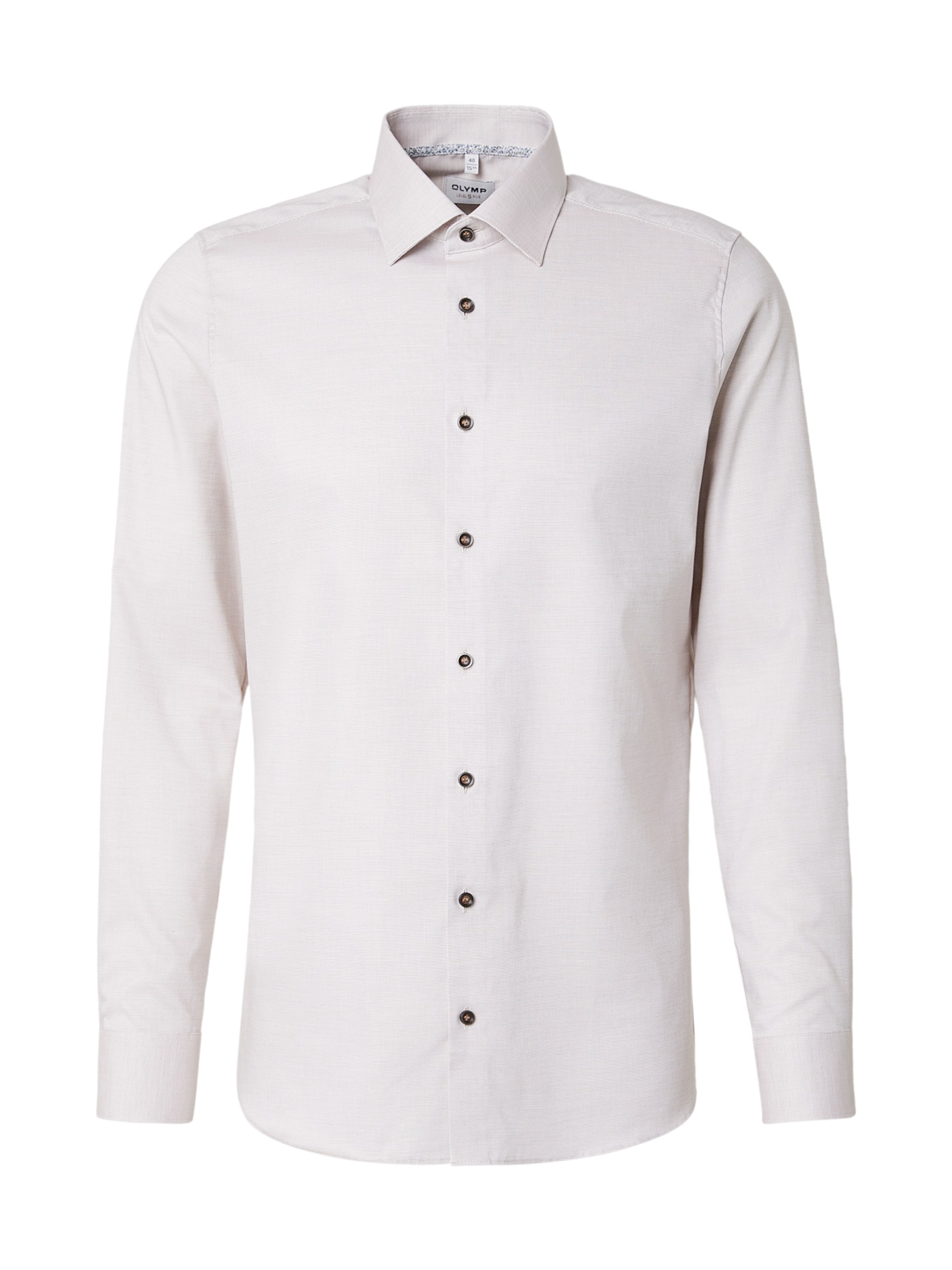 OLYMP Regular Fit Paita 'Level 5' värissä ruskea: etupuoli