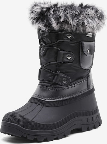 Bottes 'DREAM PAIRS Jungen Mädchen Schneestiefel Fashion Schnürstiefel' Dream Pairs en noir : devant