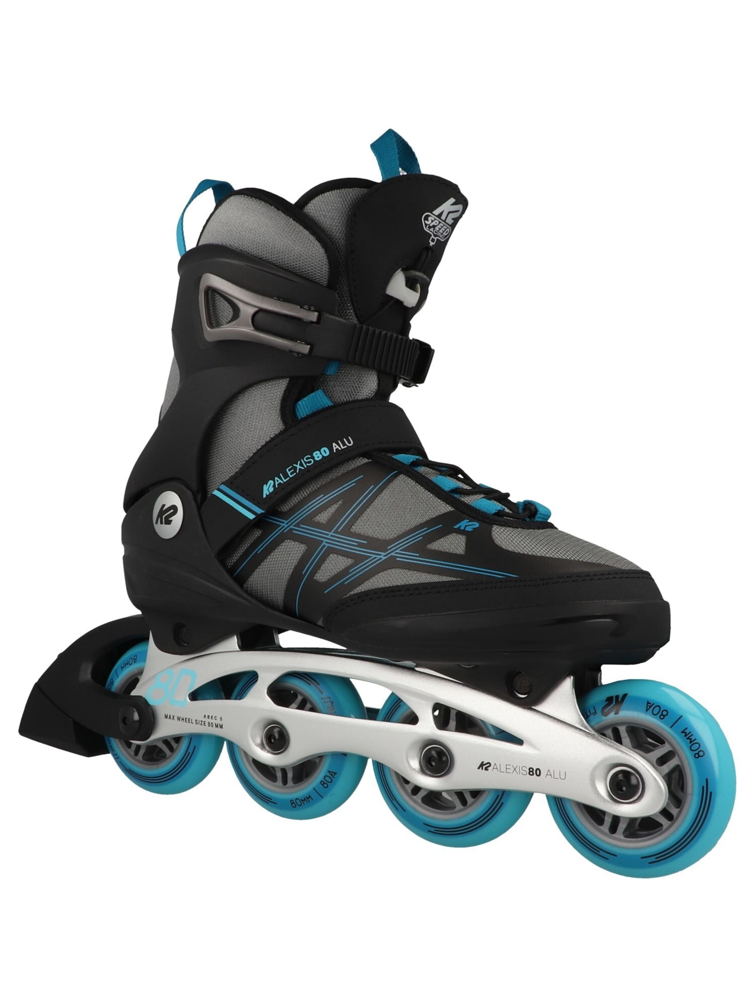 K2 Inlineskates 'Alexis 80 Alu' in Grau: Vorderseite