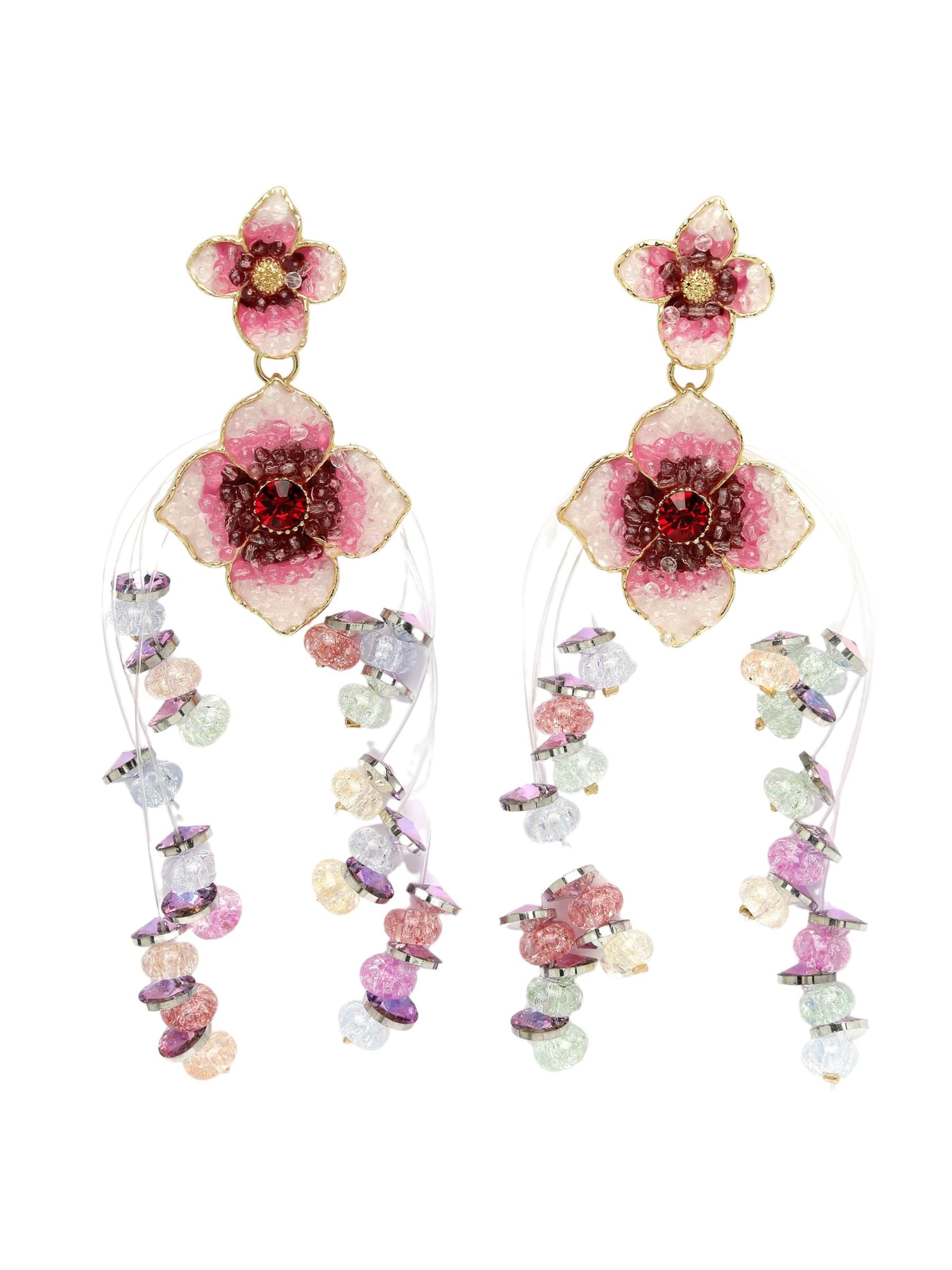 AVANT-GARDE PARIS - Pendientes 'Gisela' en rosa: frente