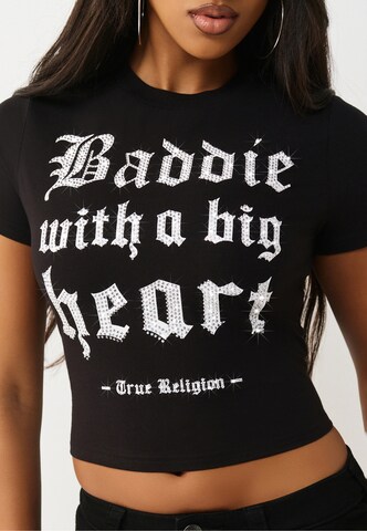 True Religion T-Shirt 'Baddie' in Schwarz