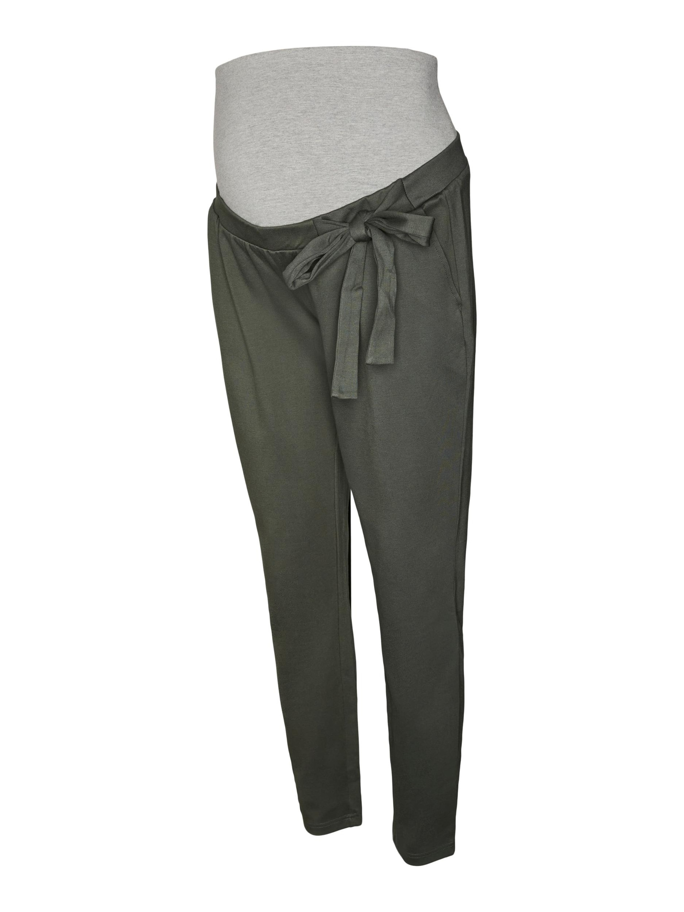 MAMALICIOUS Regular Trousers 'Masmini' in Green: front