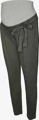 MAMALICIOUS Regular Trousers 'Masmini' in Green: front