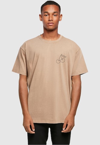 T-Shirt 'Cherry' Merchcode en beige : devant