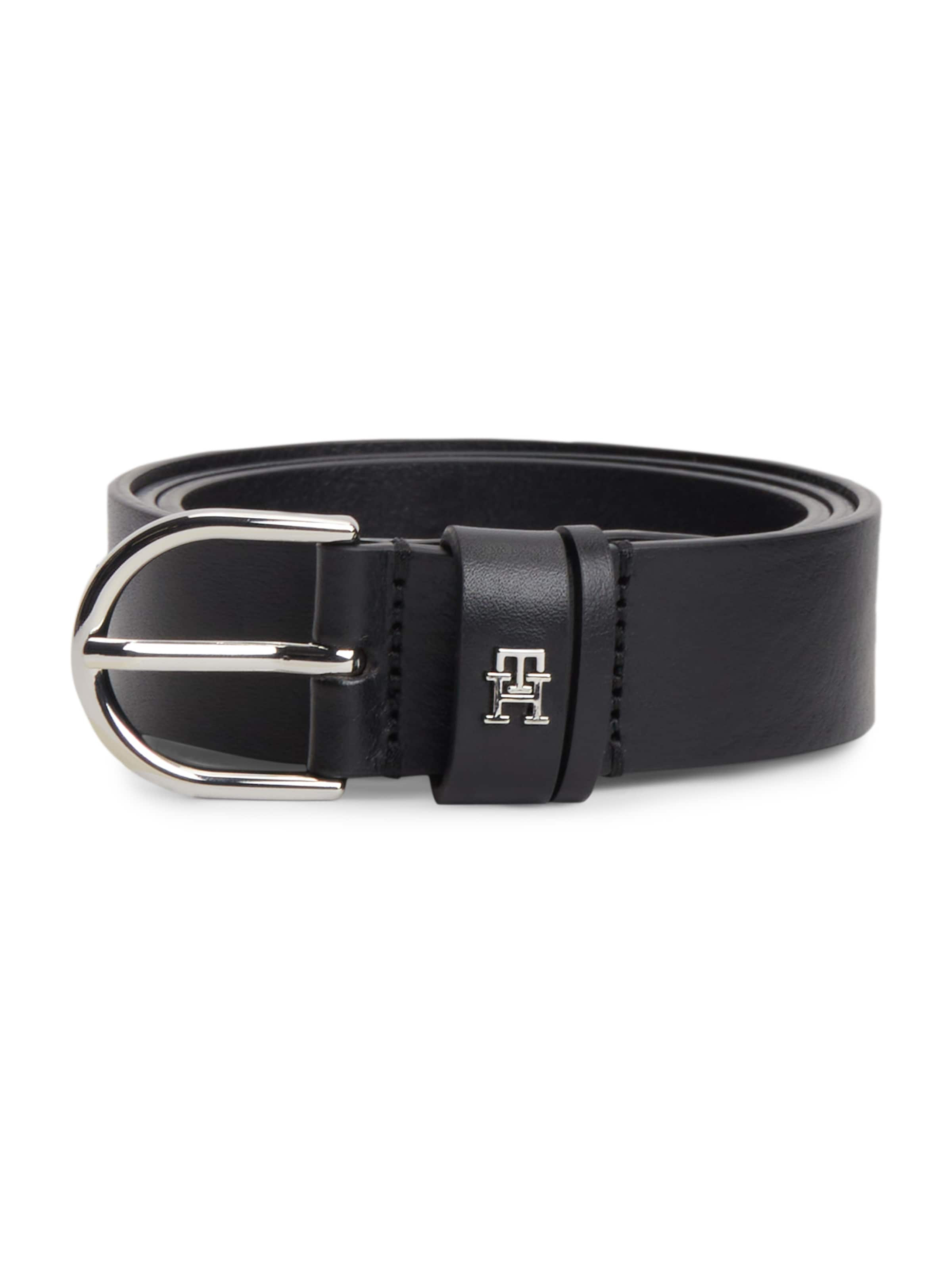 TOMMY HILFIGER Belt 'ESSENTIAL EFFORTLESS 3.0' in Black: front