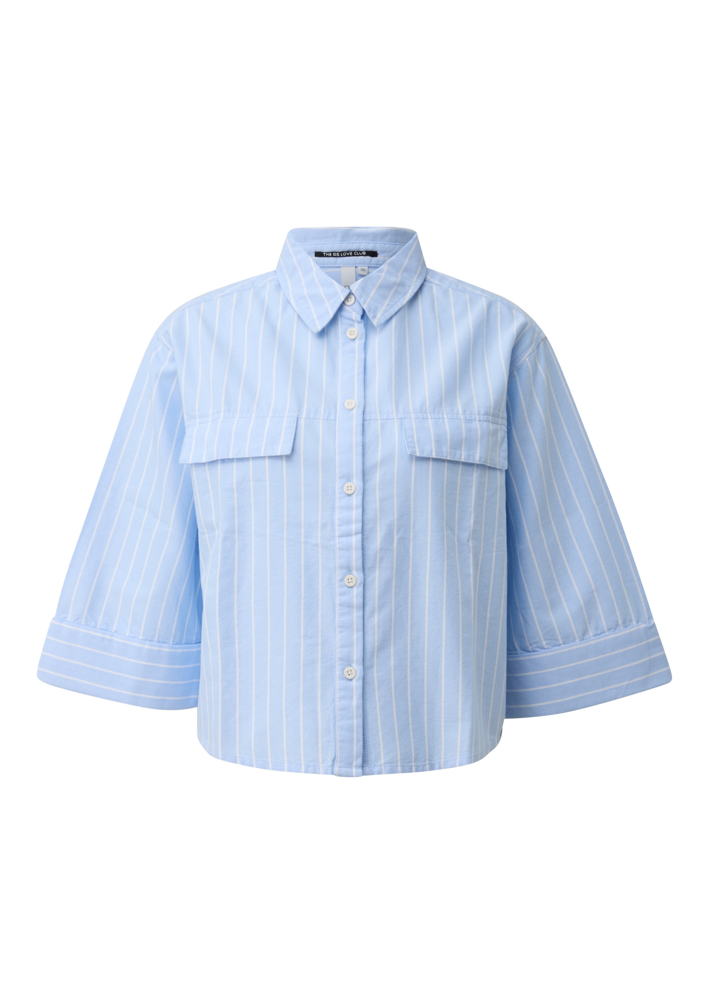 QS Blouse in Blauw: voorkant