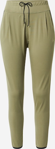 ROXY Tapered Workout Pants 'LOVE AINT ENOUGH' in Green: front