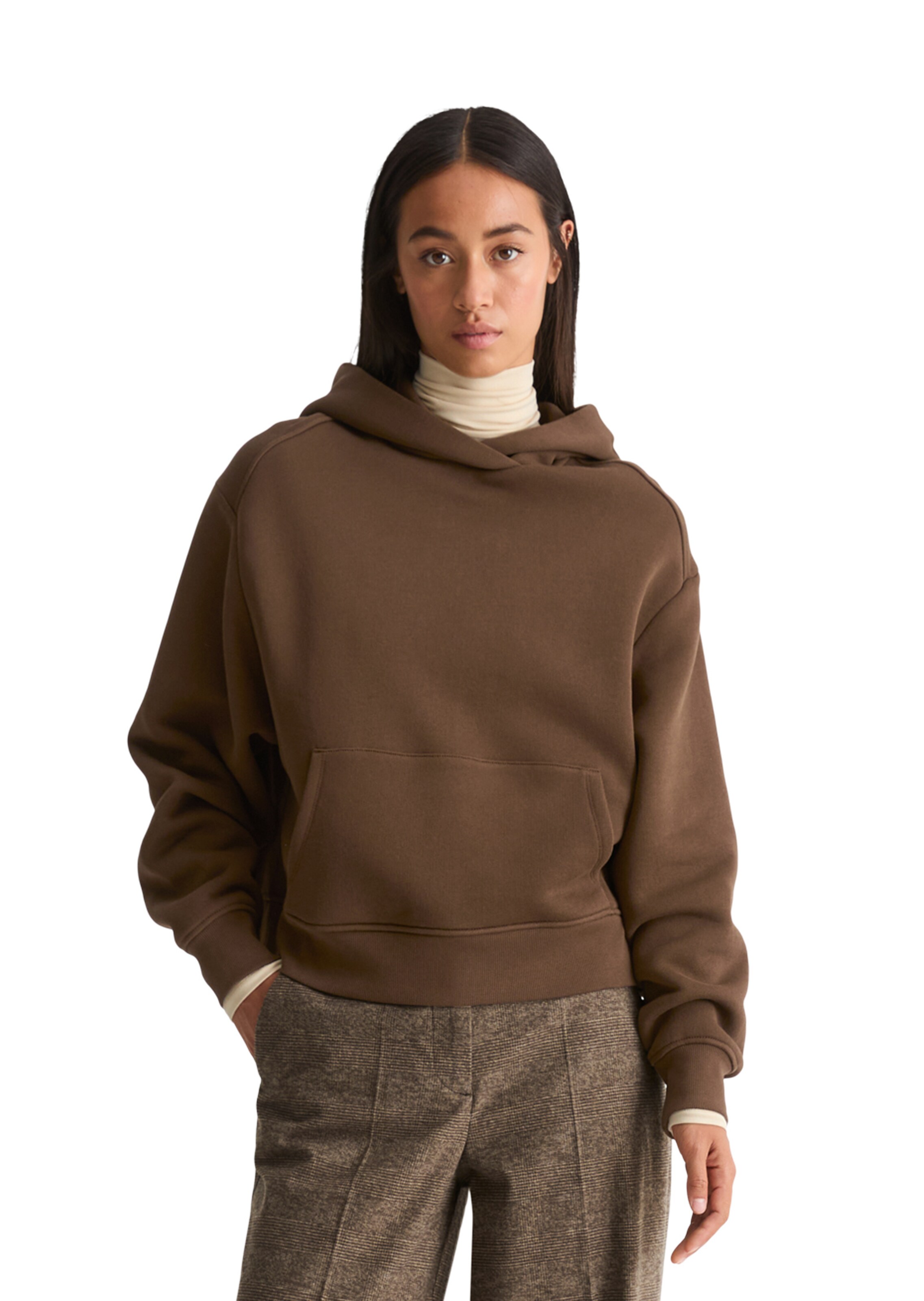 Sweat-shirt Marc O'Polo en marron : devant