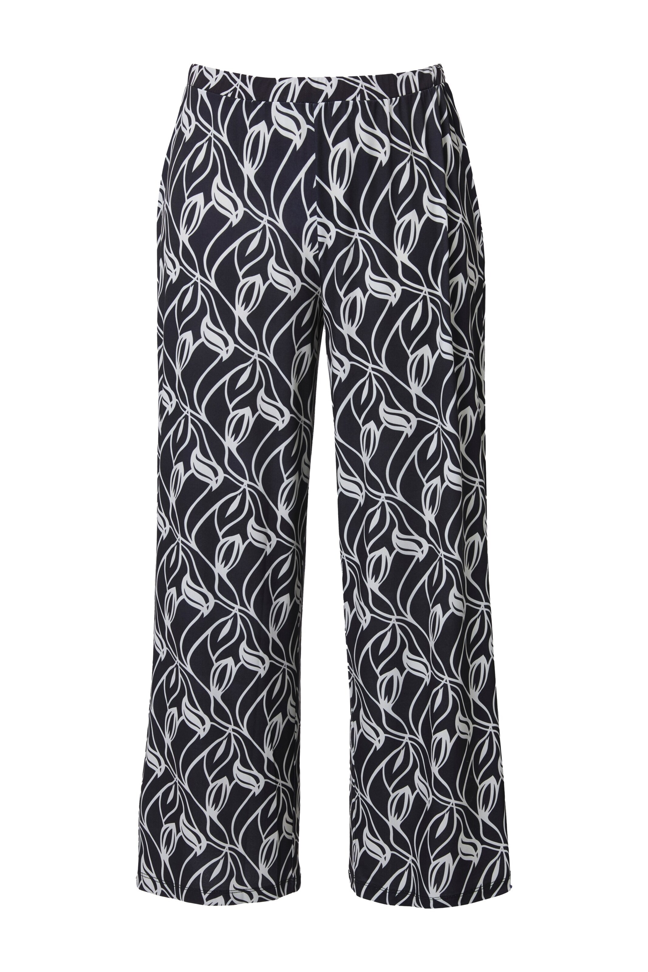 Ulla Popken Loosefit Broek in Zwart: voorkant