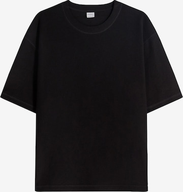 BershkaMajica - crna boja: prednji dio