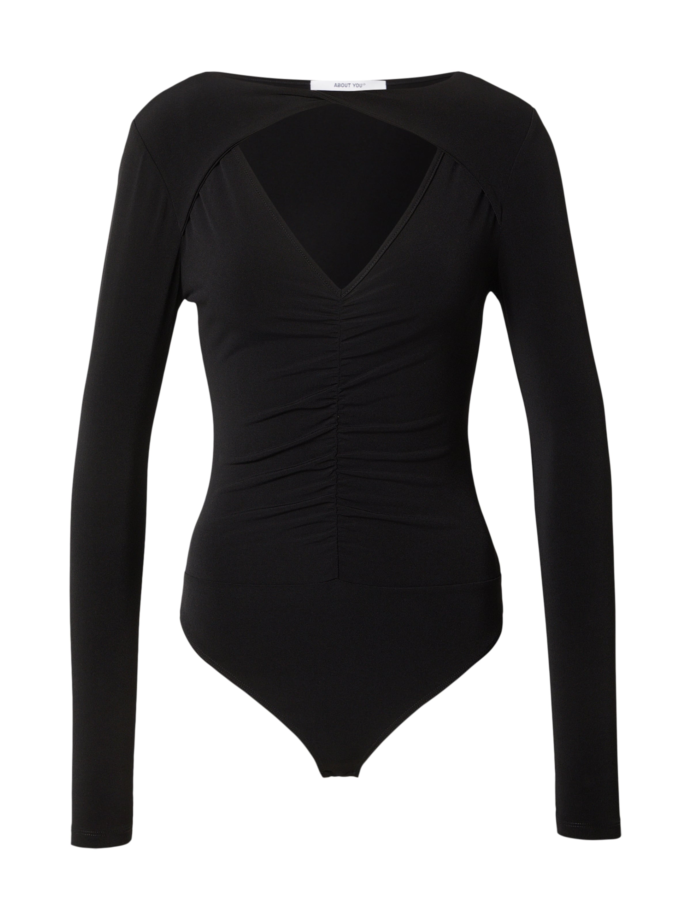 ABOUT YOU Shirt Bodysuit 'Lilia' in Black: front