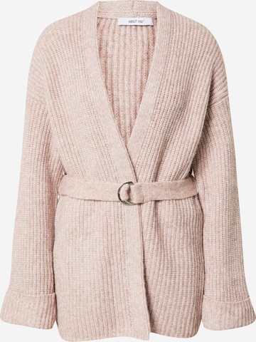 ABOUT YOU Knit Cardigan 'Laura' in Pink: front