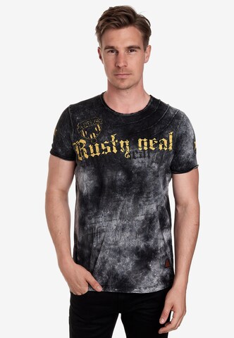 Rusty Neal Shirt in Zwart: voorkant