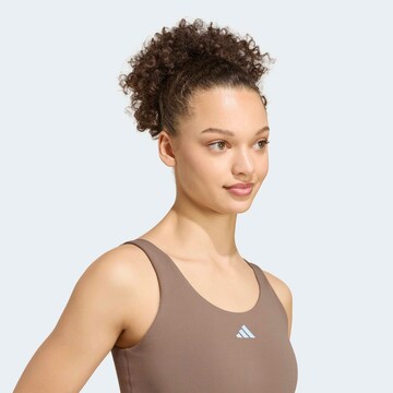 ADIDAS PERFORMANCE Bustier Sporttop 'Studio All Me' in Braun