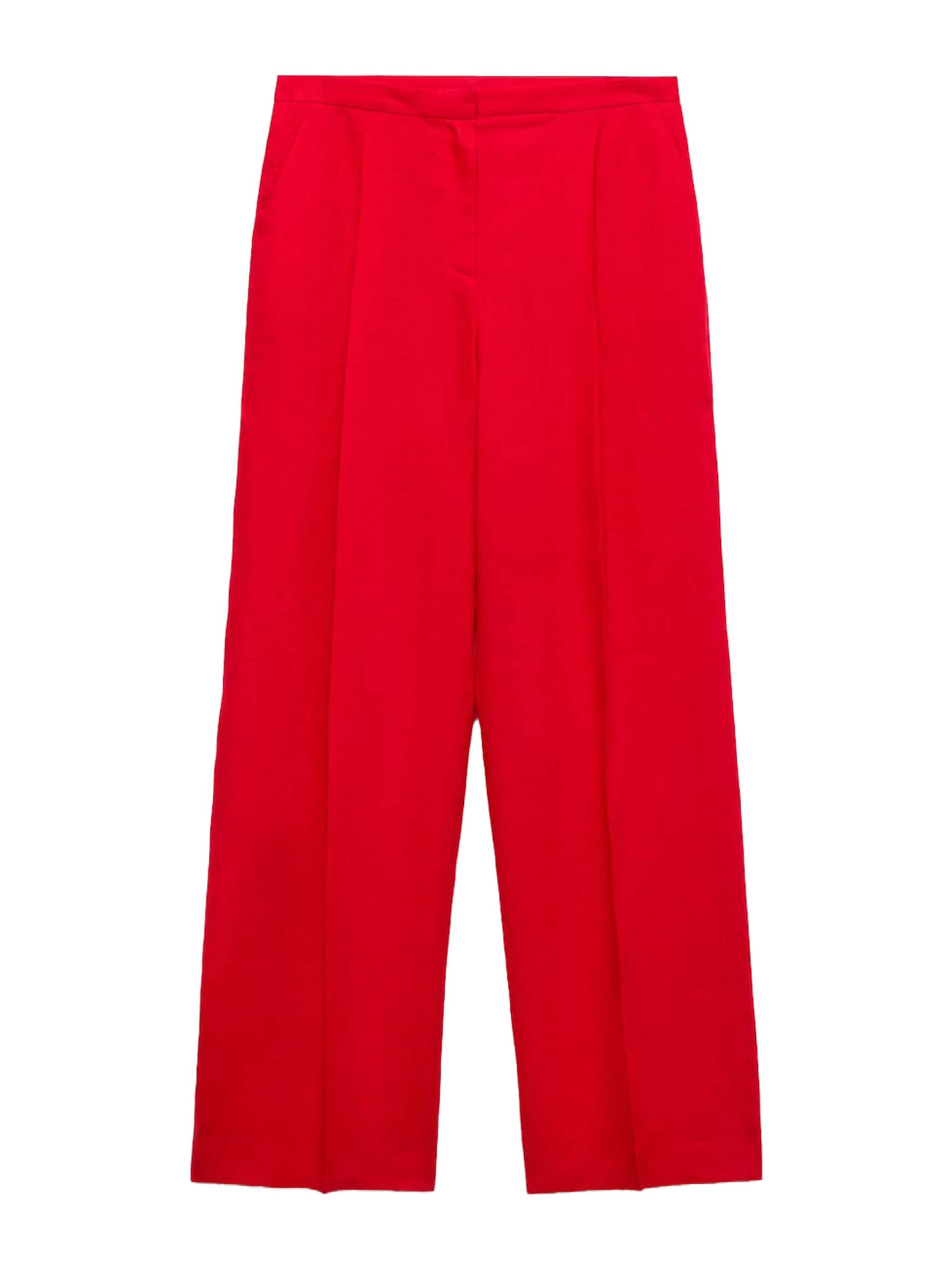 MANGO Szeroka nogawka Cygaretki 'LIMONA' w kolorze czerwony: przód