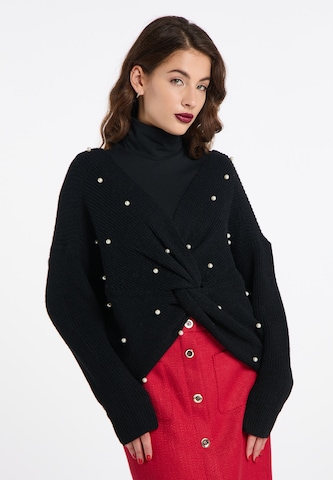 Pull-over 'Tylin' faina en noir : devant