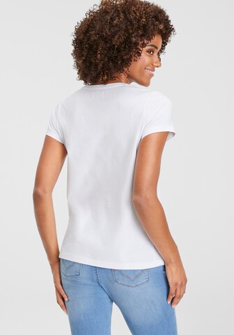H.I.S Shirt 'EM' in Weiß