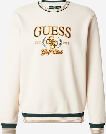 GUESSSweater majica - bež boja: prednji dio