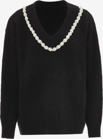 Pull-over caissa en noir : devant