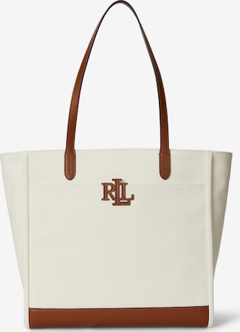 Lauren Ralph Lauren Nakupovalna torba | bela barva: sprednja stran