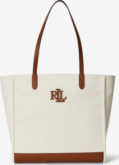 Lauren Ralph Lauren Ostoskassi koossa One Size värissä konjakki / valkoinen, Tuotenäkymä