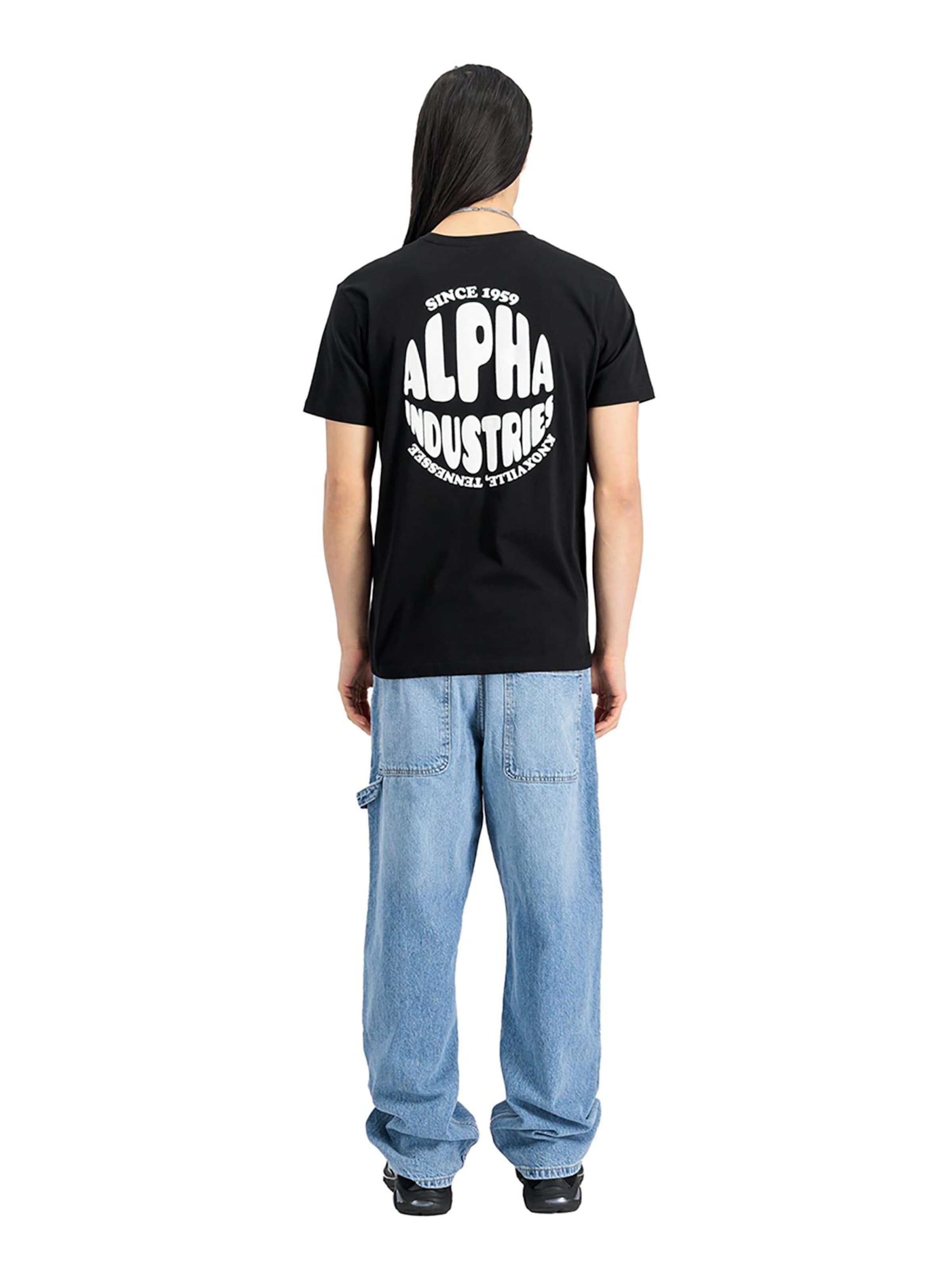 ALPHA INDUSTRIES Shirt 'Logo BP' in Black