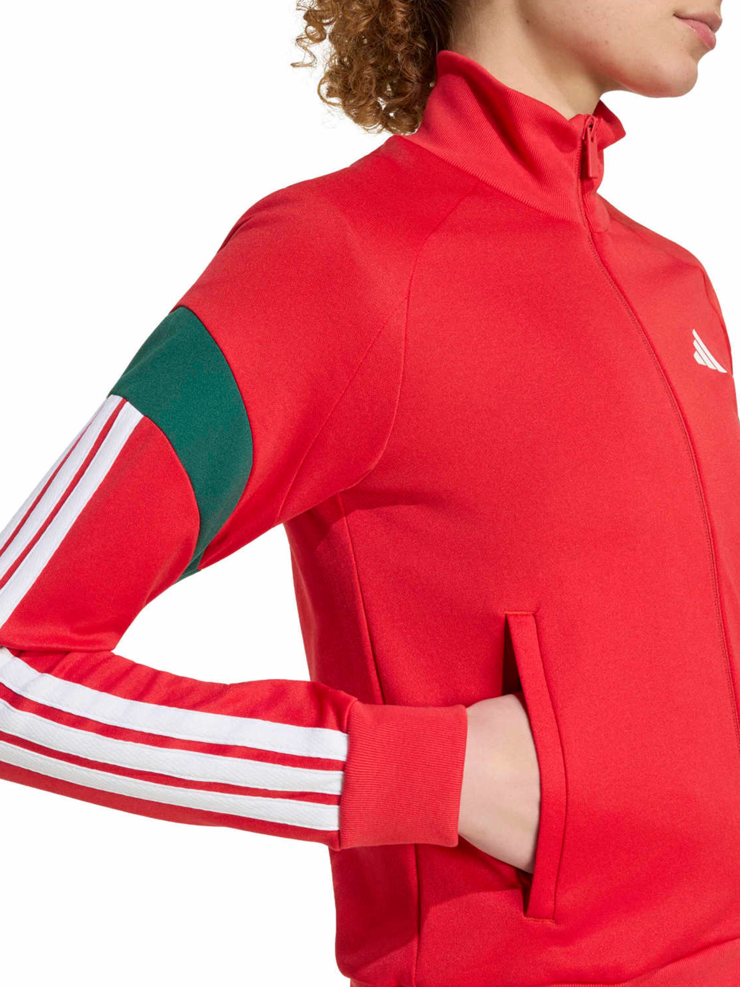 Bluză cu fermoar sport 'HER' de la ADIDAS SPORTSWEAR pe roșu