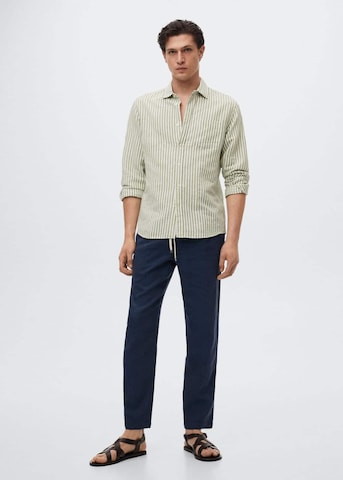 MANGO MAN Slim fit Overhemd 'Rig' in Groen